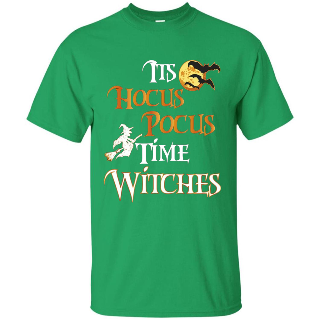 Halloween Witch T-shirt It's Hocus Pocus Time Witches Irish Green