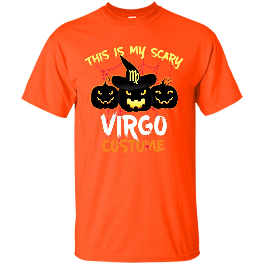 Halloween T-shirt This Is My Scary Virgo Costume T-shirt Orange