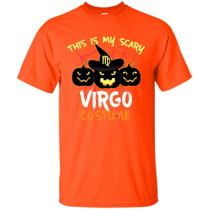 Halloween T-shirt This Is My Scary Virgo Costume T-shirt Orange