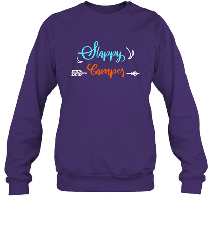 Happy Camper Shirt Sweatshirt Sweatshirt Purple