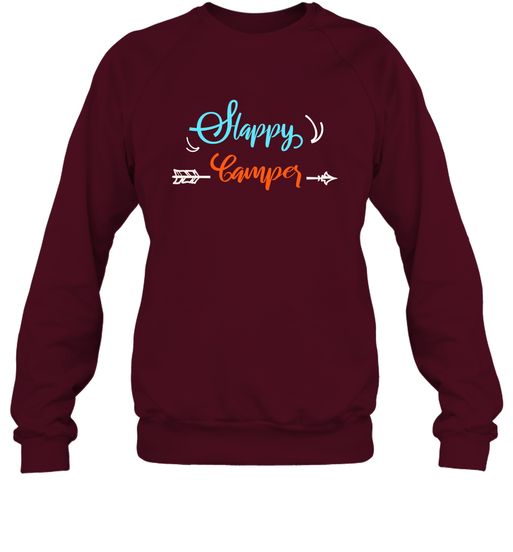 Happy Camper Shirt Sweatshirt Sweatshirt Maroon