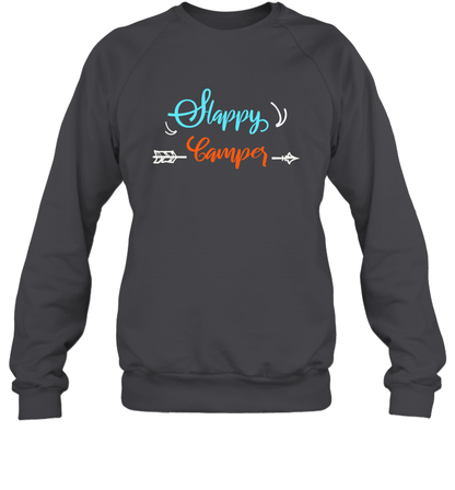 Happy Camper Shirt Sweatshirt Sweatshirt Dark Heather