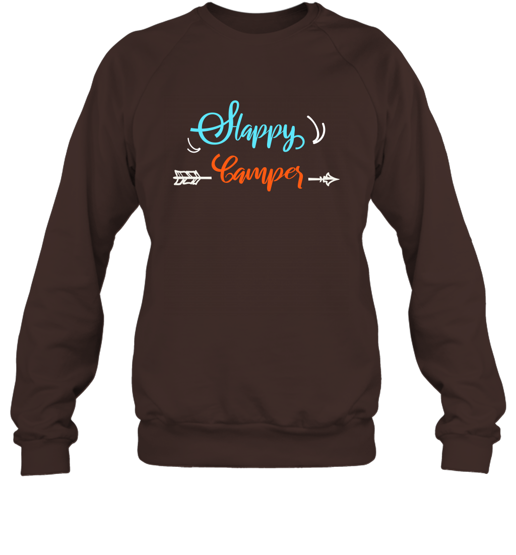 Happy Camper Shirt Sweatshirt Sweatshirt Dark Chocolate