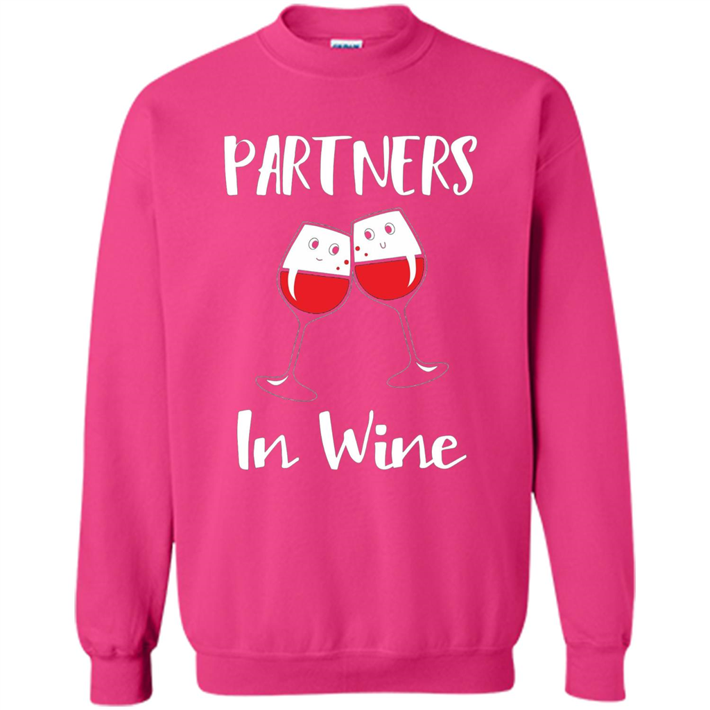 Wine Party T-shirt Partners In Wine T-shirt Heliconia