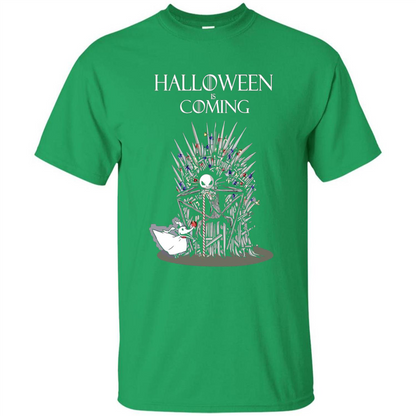 Funny Halloween Is Coming T-shirt Irish Green