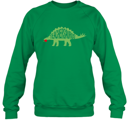 Teachersaurus Teacher Saurus Shirt Sweatshirt Sweatshirt Irish Green
