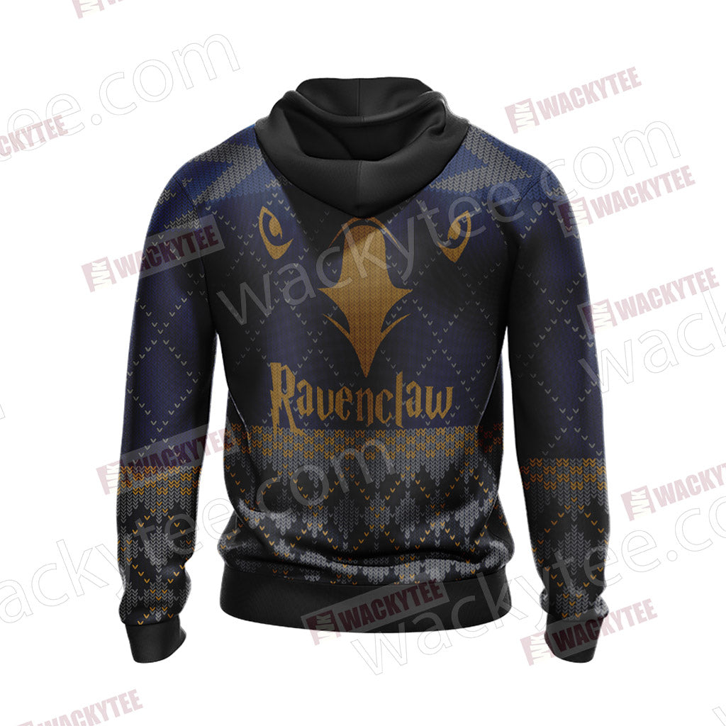 Harry Potter - Ravenclaw House Xmas Style Unisex Zip Up Hoodie