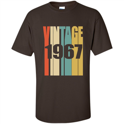 Retro Vintage 1967 T-shirt 50th Birthday T-shirt Dark Chocolate