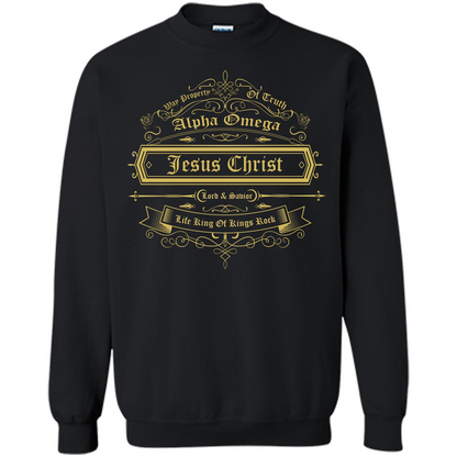 Christian T-shirt Way Property Of Truth Jesus Christ Alpha Omega Lord Black