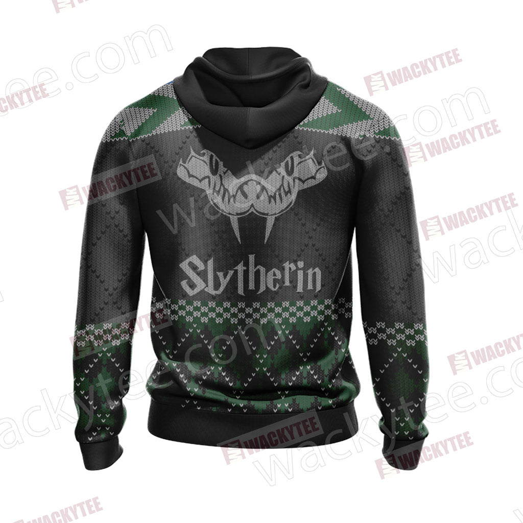 Harry Potter - Slytherin House Xmas Style Unisex 3D Hoodie