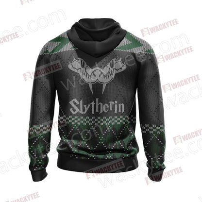 Harry Potter - Slytherin House Xmas Style Unisex 3D Hoodie