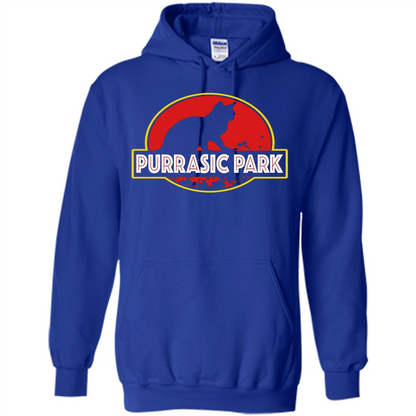 Funny Kitty Cat Graphic T-shirt Purrasic Park Cat T-Shirt Royal