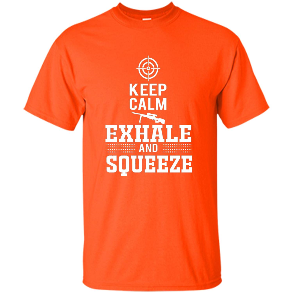 Keep Calm - Exhale and Squeeze T-shirt Orange