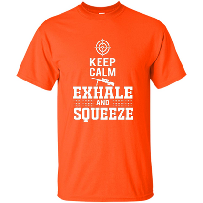 Keep Calm - Exhale and Squeeze T-shirt Orange