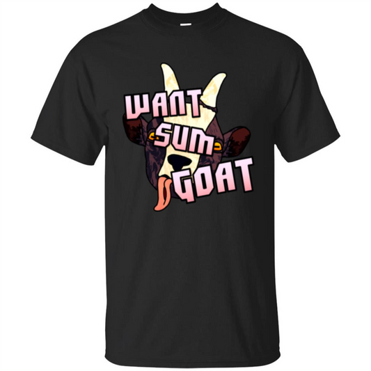 Goat Lover T-shirt Want Sum Goat Black