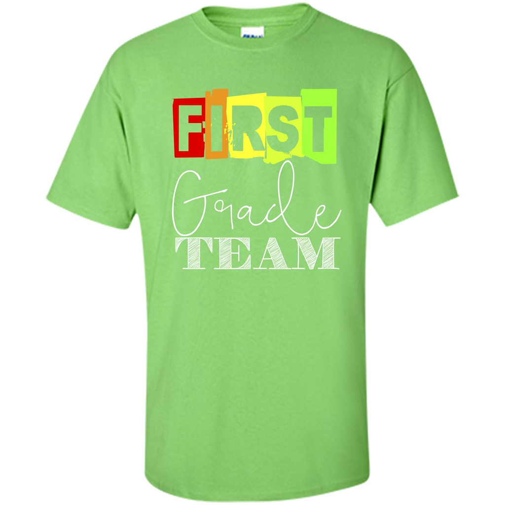 First Grade Team T-shirt School Day T-shirt Lime