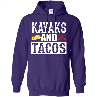 Funny Taco T-shirt Kayaks and Tacos Purple