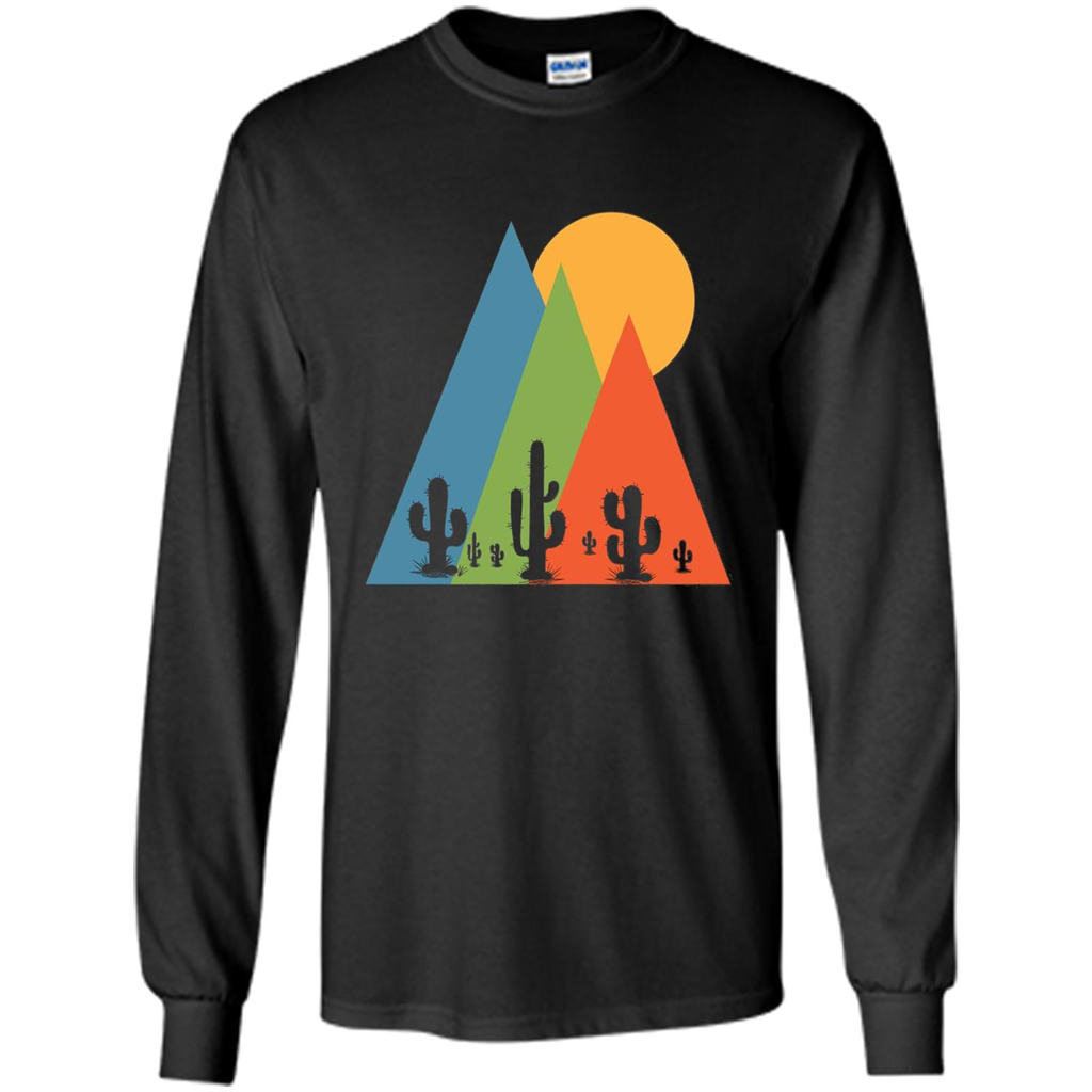 Cactus, Mountain and Sun T-shirt Black