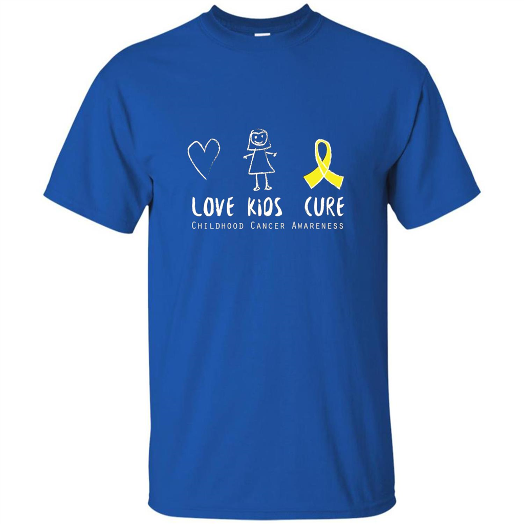 Love Kids Cure Childhood Cancer Awareness T-shirt Royal