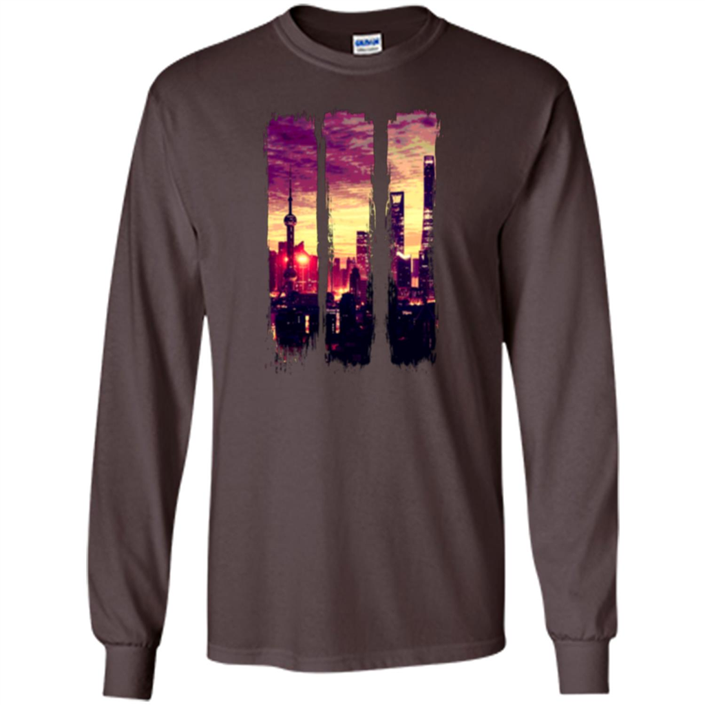 Sunset City T-shirt Dark Chocolate