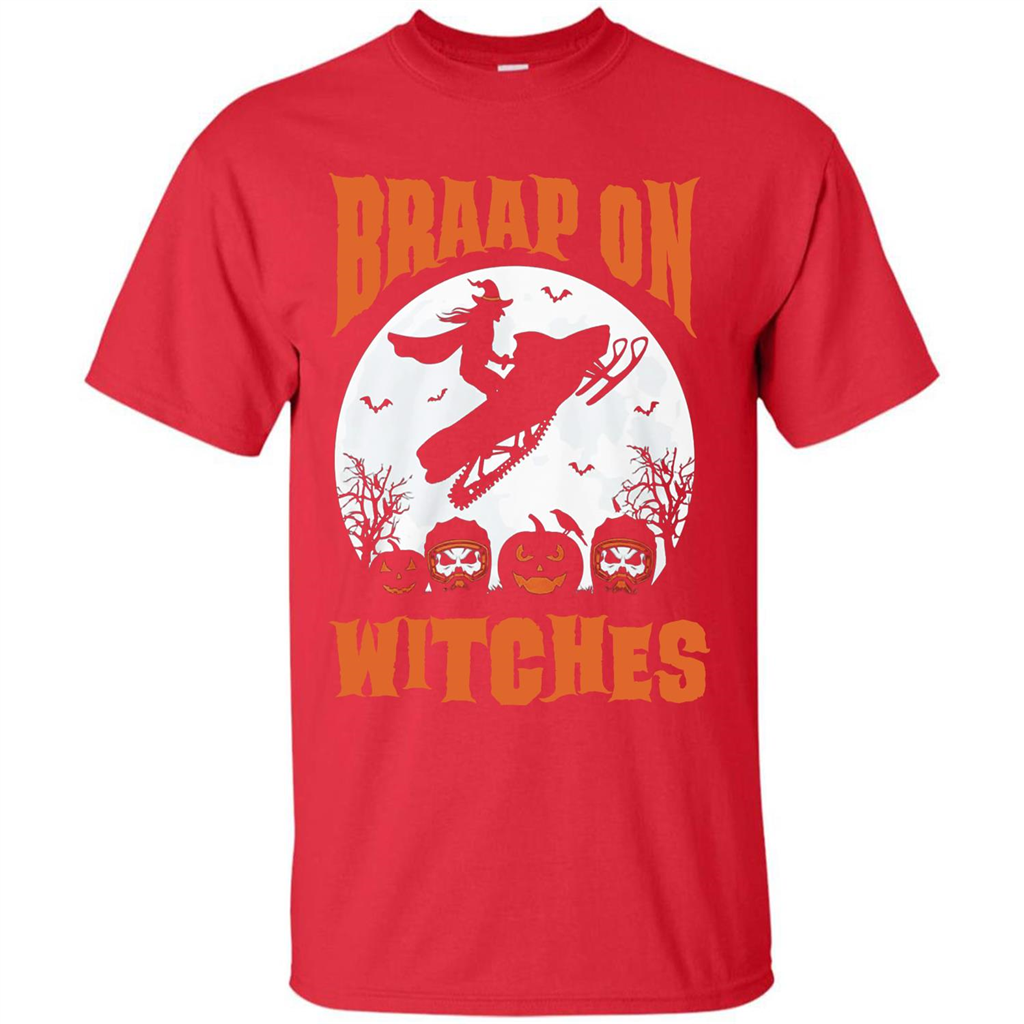 Halloween T-shirt Braap On Witches T-shirt Red