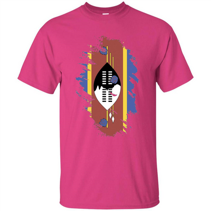 Flag of Swaziland T-shirt National Swaziland T-shirt Heliconia