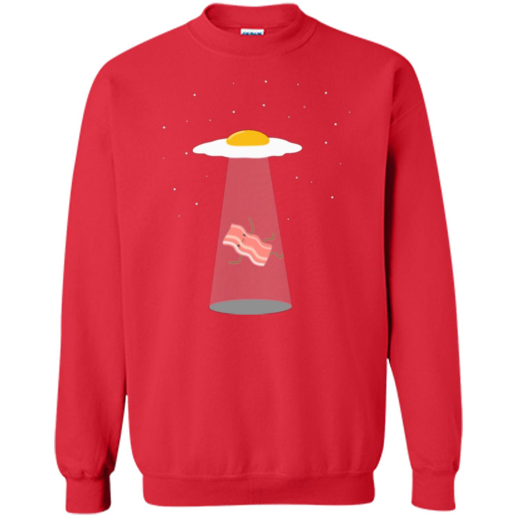 Cute Funny Bacon And Eggs UFO Red