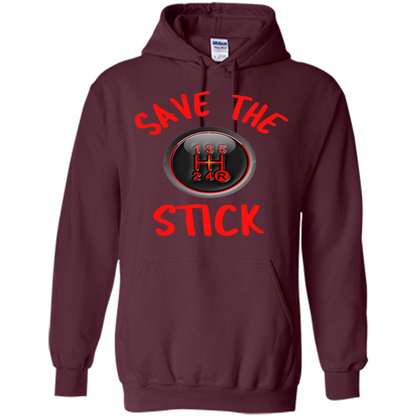 Car Racing T-Shirt Save The Stick Maroon