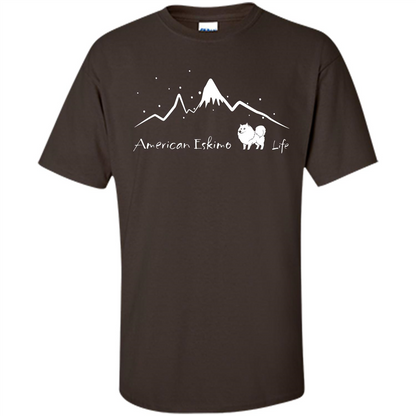 Chu chu dog T-Shirt American Eskimo Life Dark Chocolate
