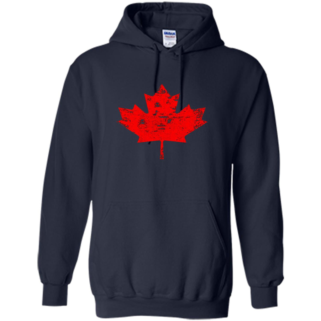 Canada Day T-Shirt. Canada Maple Flag Distressed T-shirt Navy