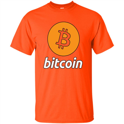 Bitcoin Logo Cryptocurrency BTC T-shirt Orange