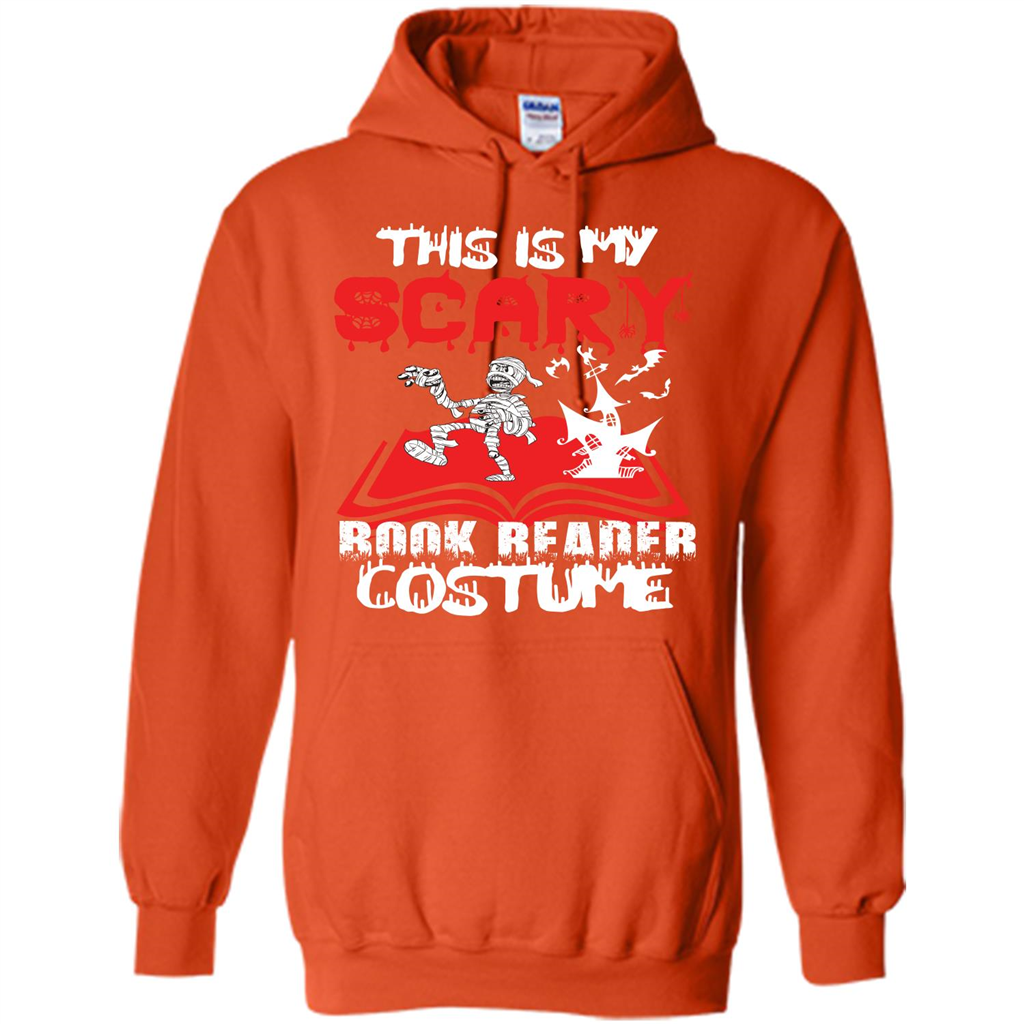 Halloween T-shirt This Is My Scary Book Reader Costume T-shirt Orange