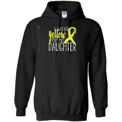 I Wear Yellow Ribbon For My Daughter T-shirt Black