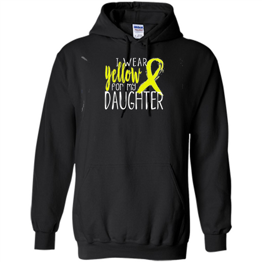 I Wear Yellow Ribbon For My Daughter T-shirt Black