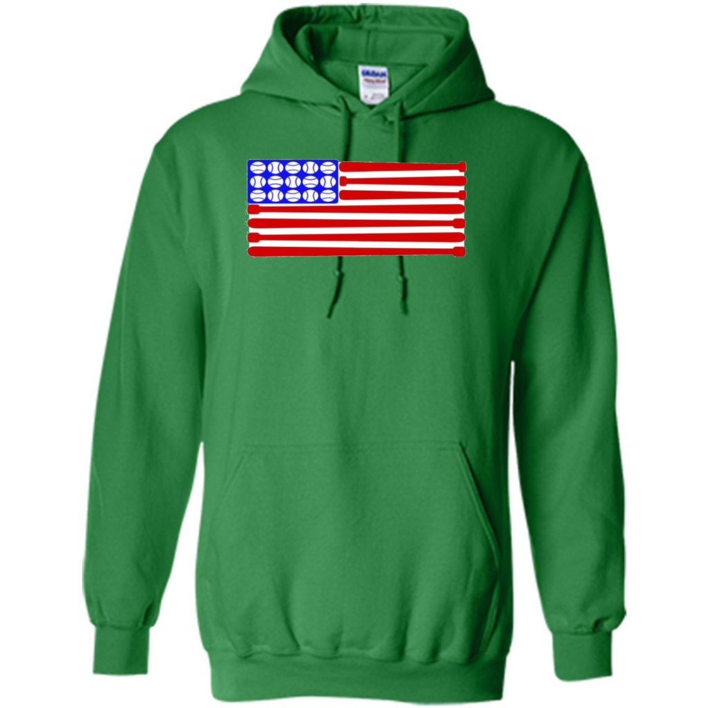 Baseball American Flag T-Shirt Irish Green