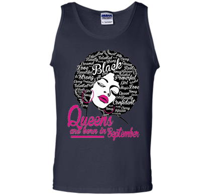 Queens Are Born In September - Strong Black Woman T-shirt