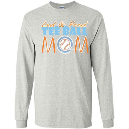 Softball Mommy T-shirt Loud And Proud Ash