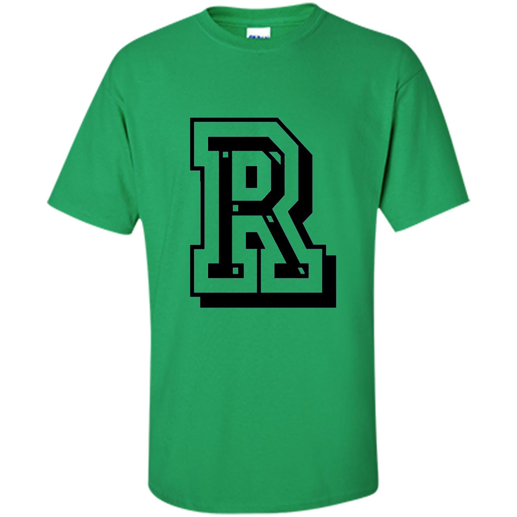 Letter R Initial T-Shirt for Names or Spelling Words Irish Green