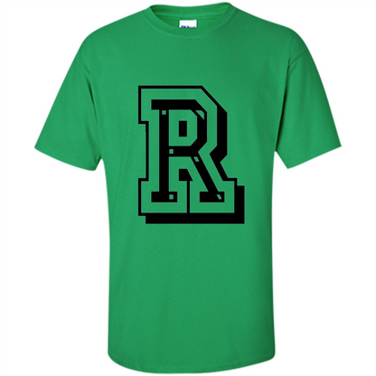Letter R Initial T-Shirt for Names or Spelling Words Irish Green