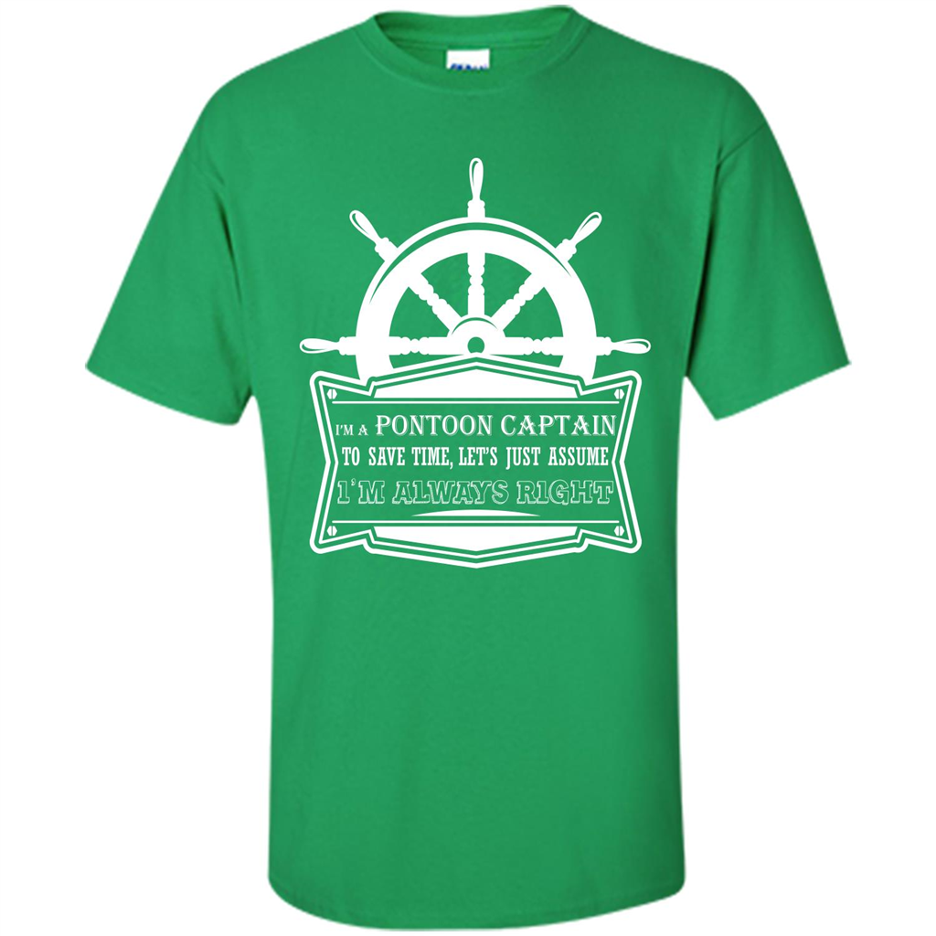 I'm A Pontoon Captain T-shirt Irish Green