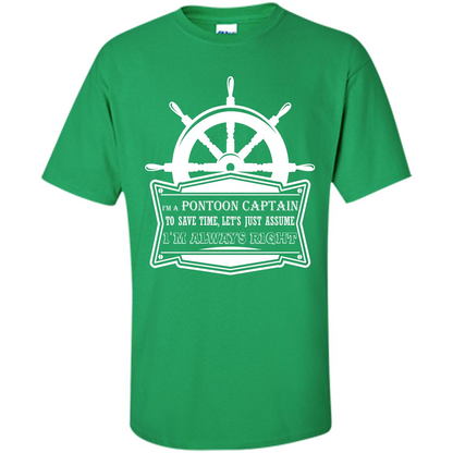 I'm A Pontoon Captain T-shirt Irish Green