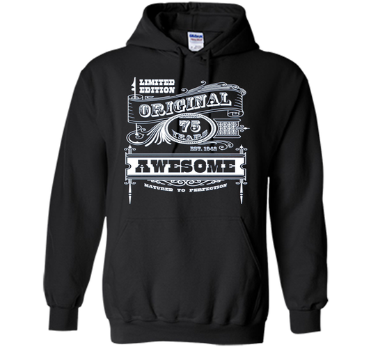 Best 75th Birthday Made in 1942 Awesome T-Shirt Gift Idea shirt Black
