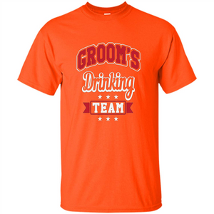 Funny Groom's Drinking Team T-shirt Bachelor Party