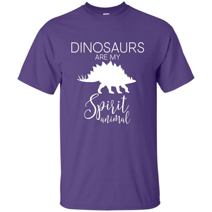 Dinosaur T-Shirt Dinosaurs Are My Spirit Animal Purple
