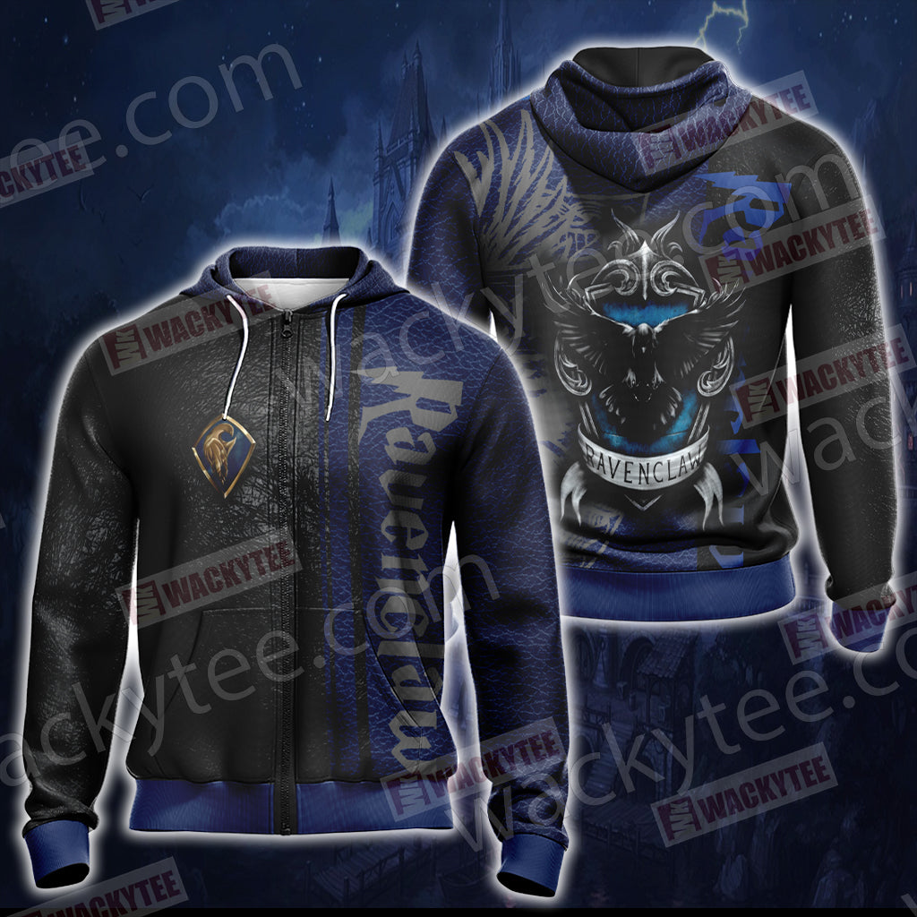 Harry Potter - Ravenclaw House Wacky Style New Unisex Zip Up Hoodie