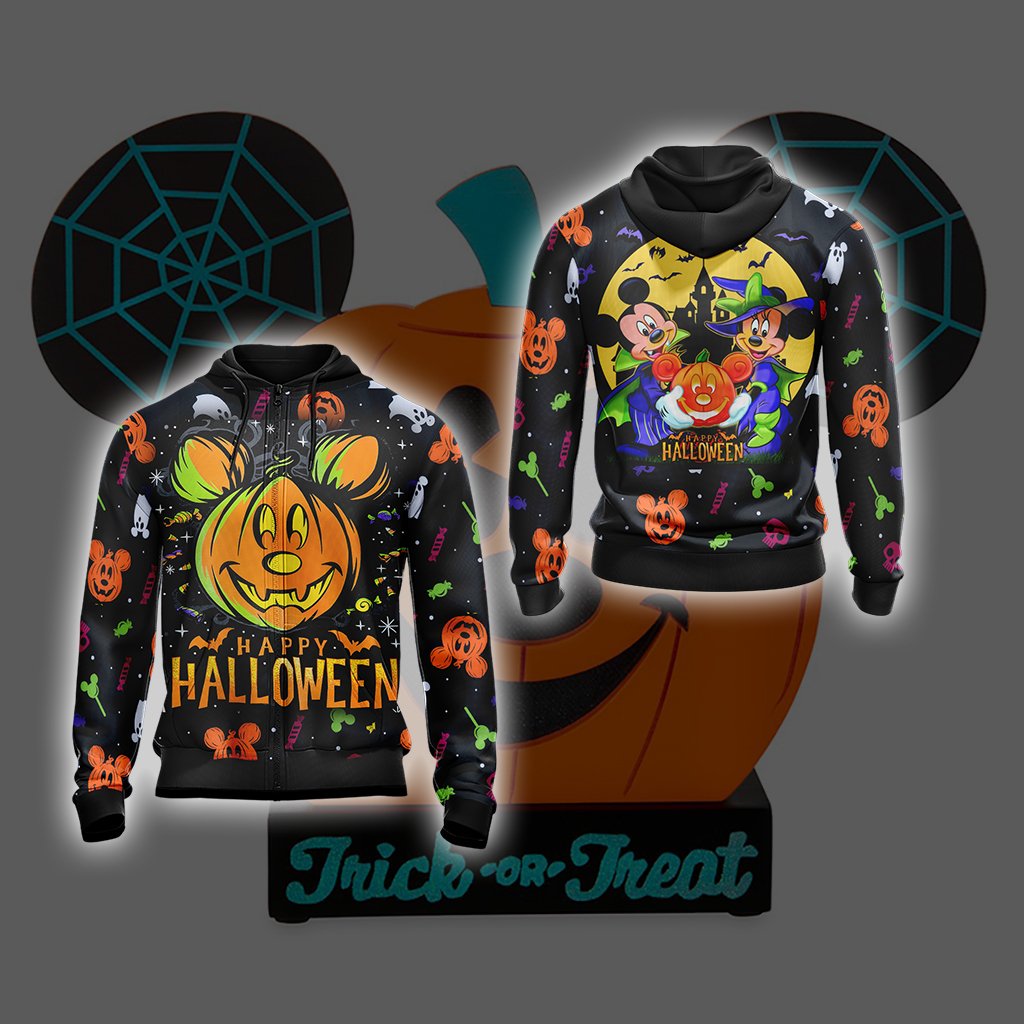 Disney - Mickey Halloween Unisex Zip Up Hoodie