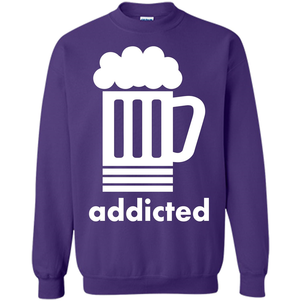 Beer T-shirt Addicted To Beer Purple