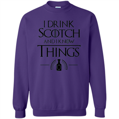 I Drink Scotch and I Know Things T-shirt Orange