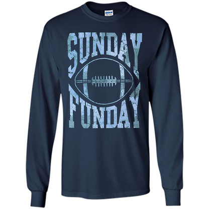 Football T-shirt Sunday Funday Football SeasonT-Shirt Navy