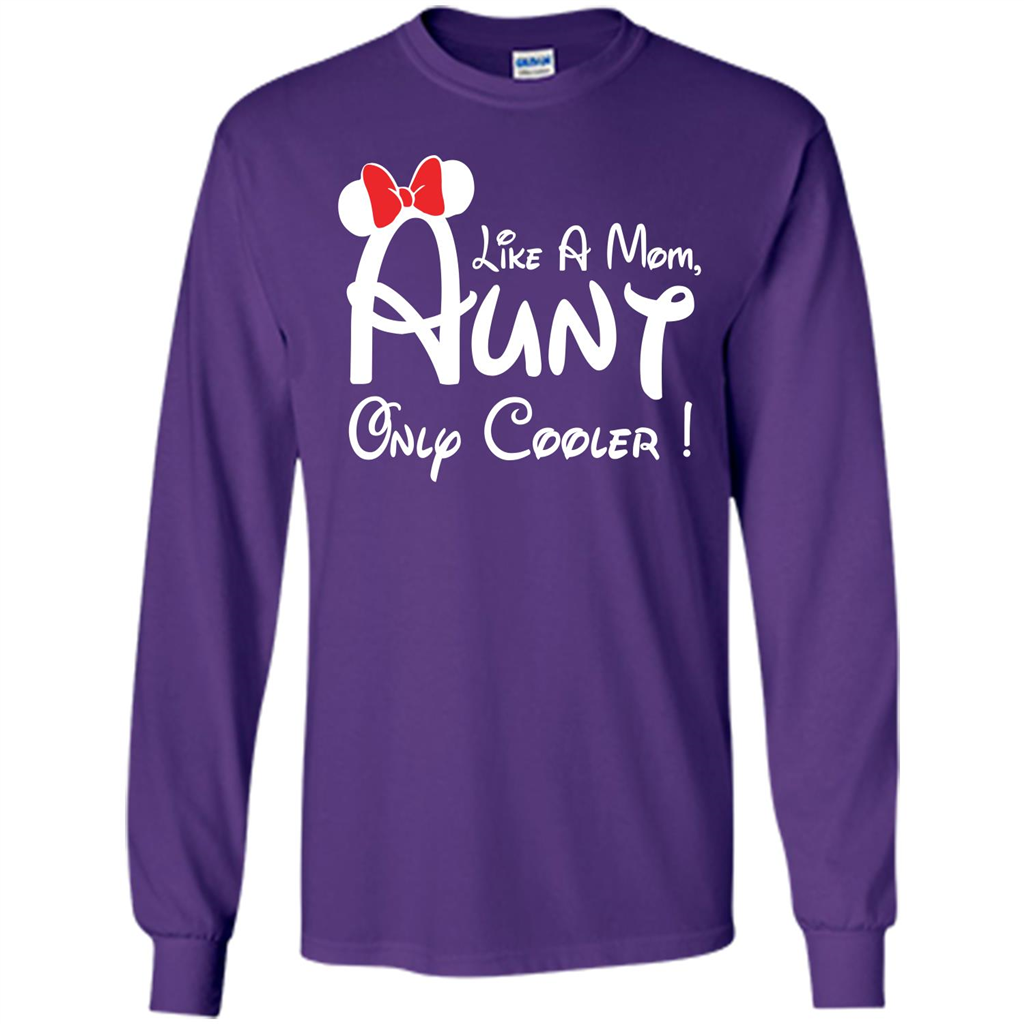 Aunt T-shirt Aunt Like A Mom Only Cooler T-shirt Purple